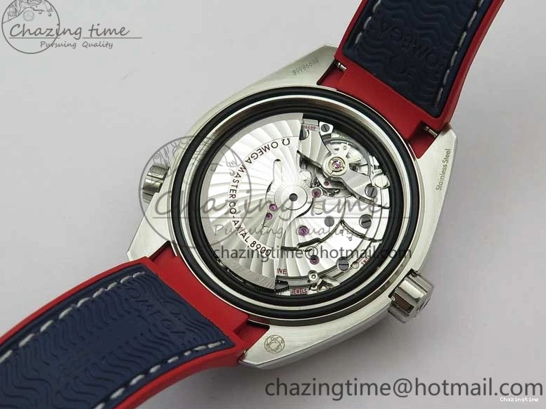 0117 Comfortable Planet Ocean 43.5mm America’s Cup VSF Best Edition White Dial On Blue Gummy Strap A 7900